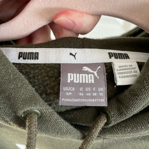 Army Green Puma Hoodie - Women’s - Picture 2 of 3